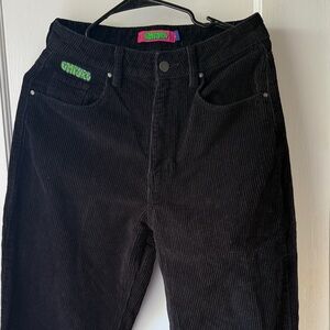 Empyre Black Corduroy Straight Leg Jeans